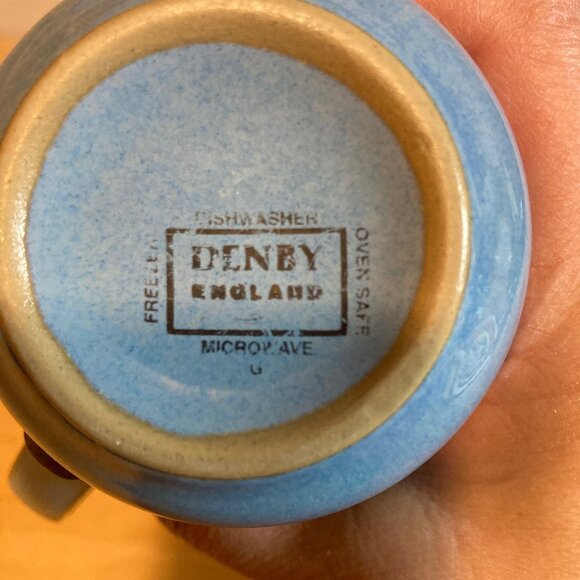 Denby Colonial Blue 2 Cups, Creamer, and Sugar Bowl - Picture 5 of 12